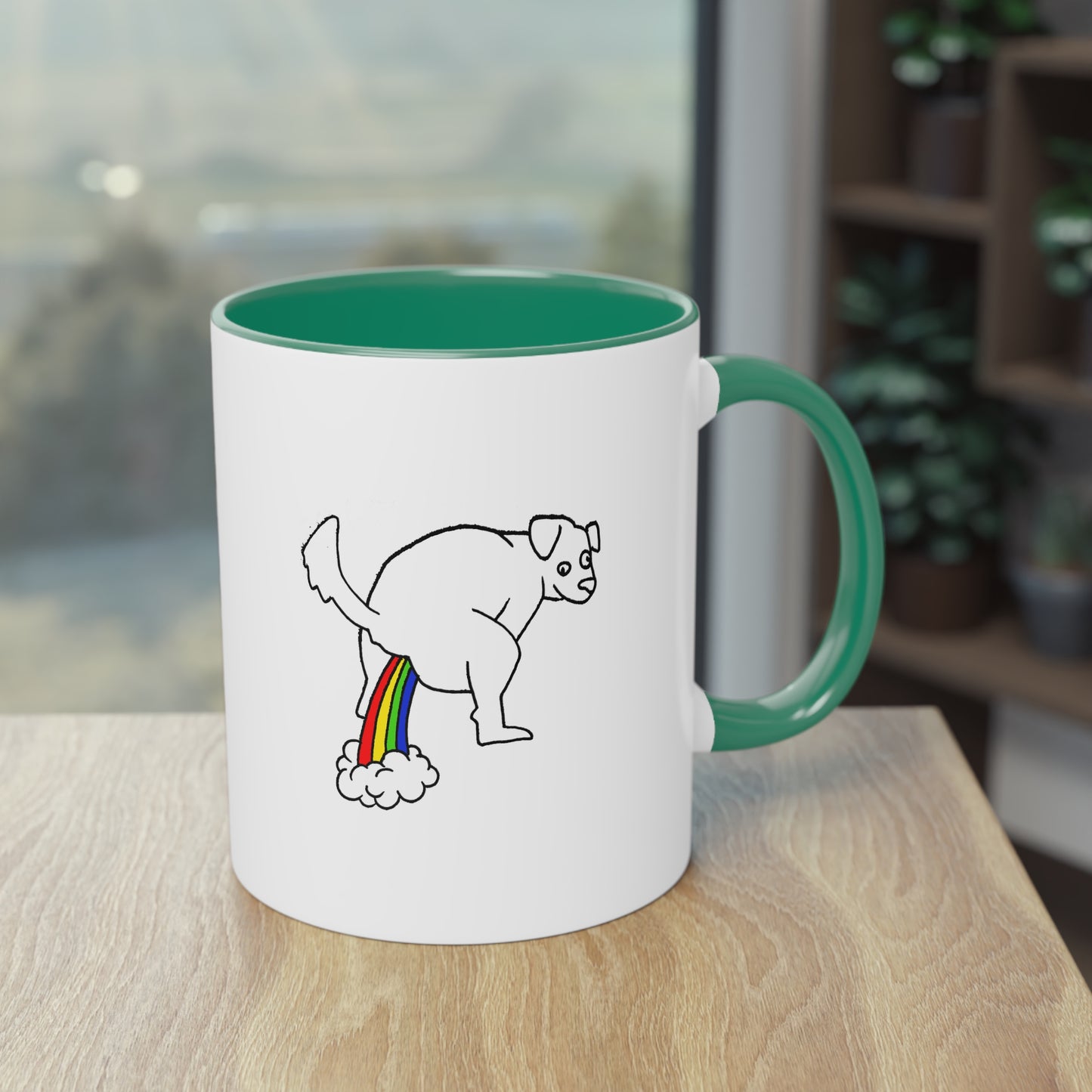 Two Tone Mug - Doggy Rainbow Factory - ALIQUOS