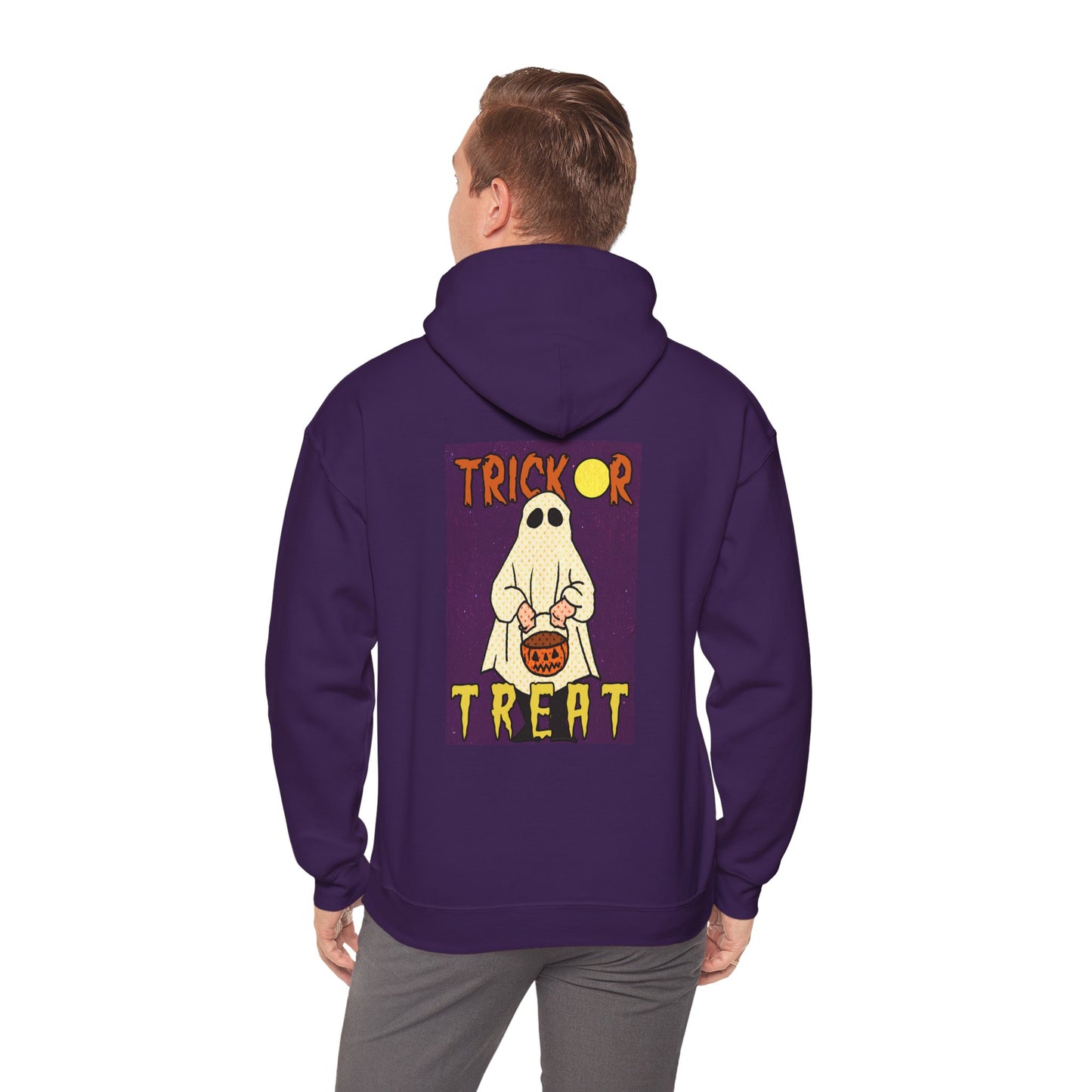 Sweat à capuche unisexe - Motif « Trick or Treat Ghost »