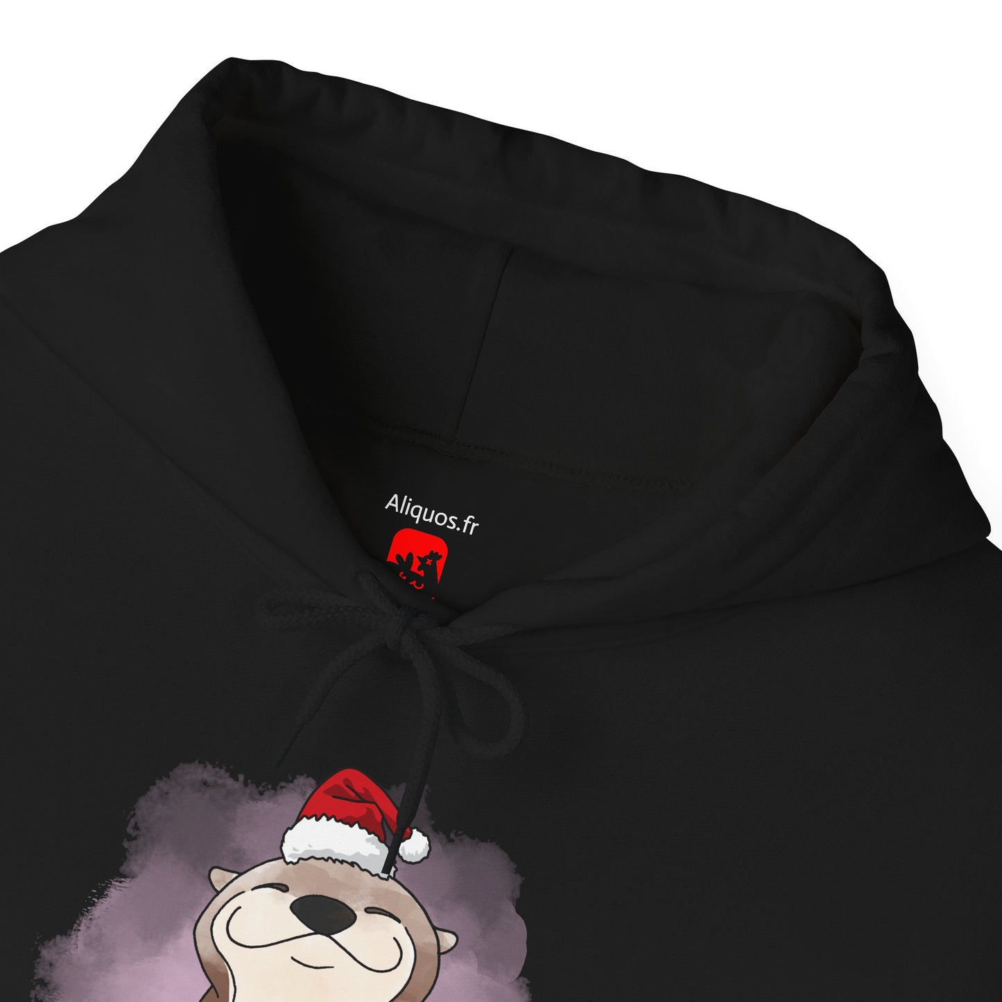 Sweat à capuche unisexe - Loutre de Noël 3