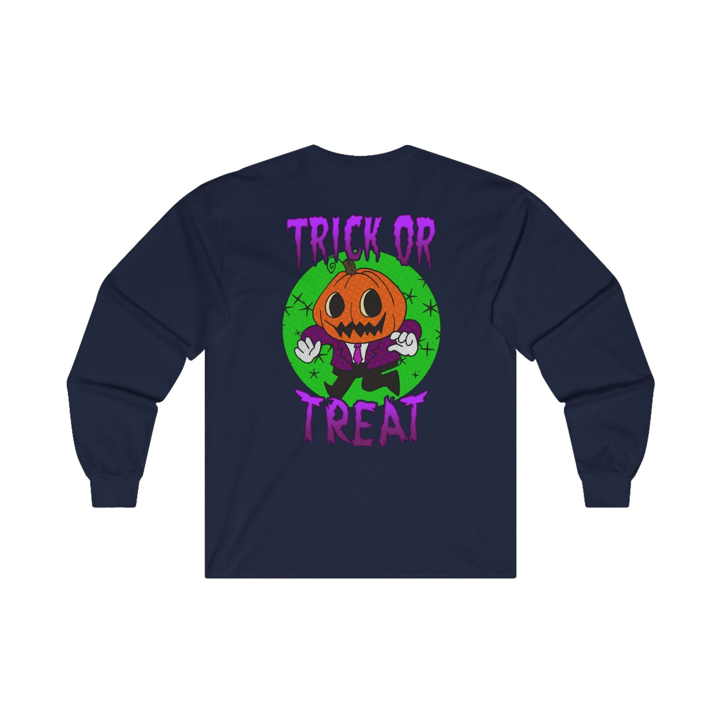 Long Sleeve Tee - Halloween Jack O' Lantern - ALIQUOS