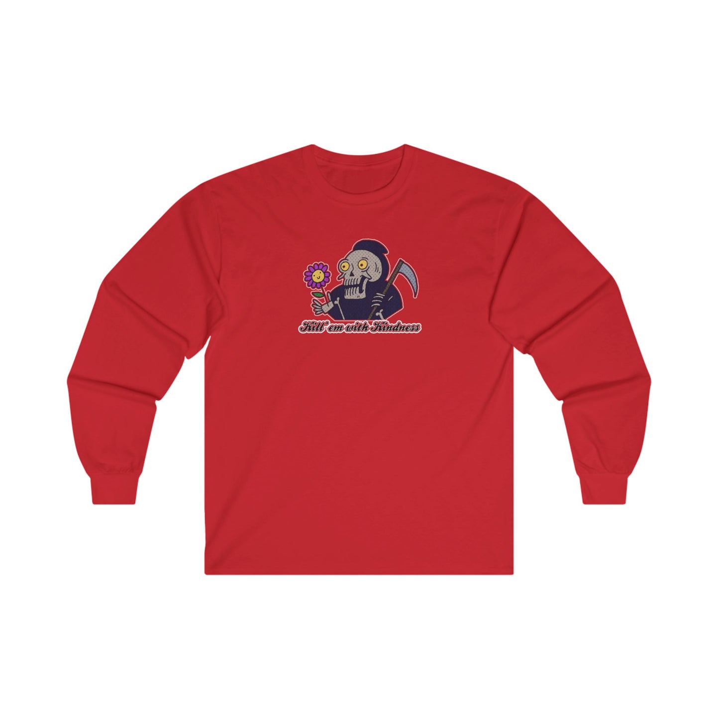 Long Sleeve Tee - Killing 'Em With Kindness Design - ALIQUOS