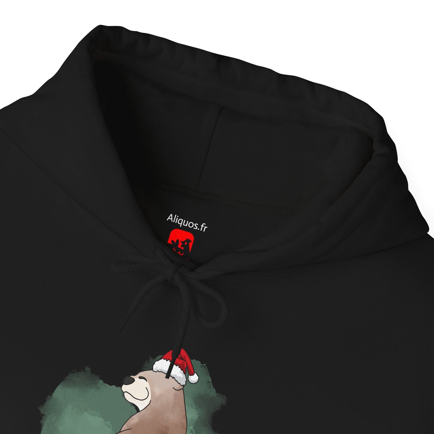 Sweat à capuche unisexe - Loutre de Noël 15