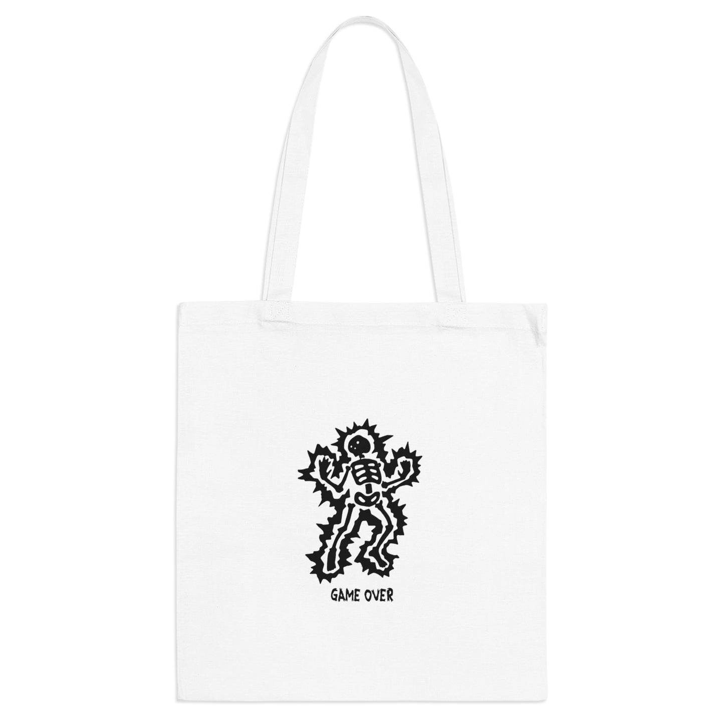 Tote Bag - Halloween Skeleton 'Game Over' Design - ALIQUOS