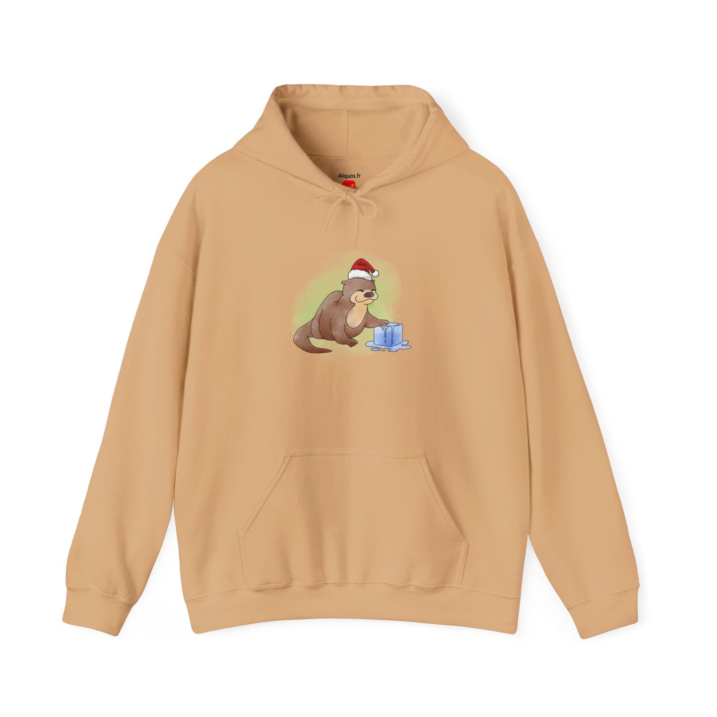Sweat à capuche unisexe - Loutre de Noël 9