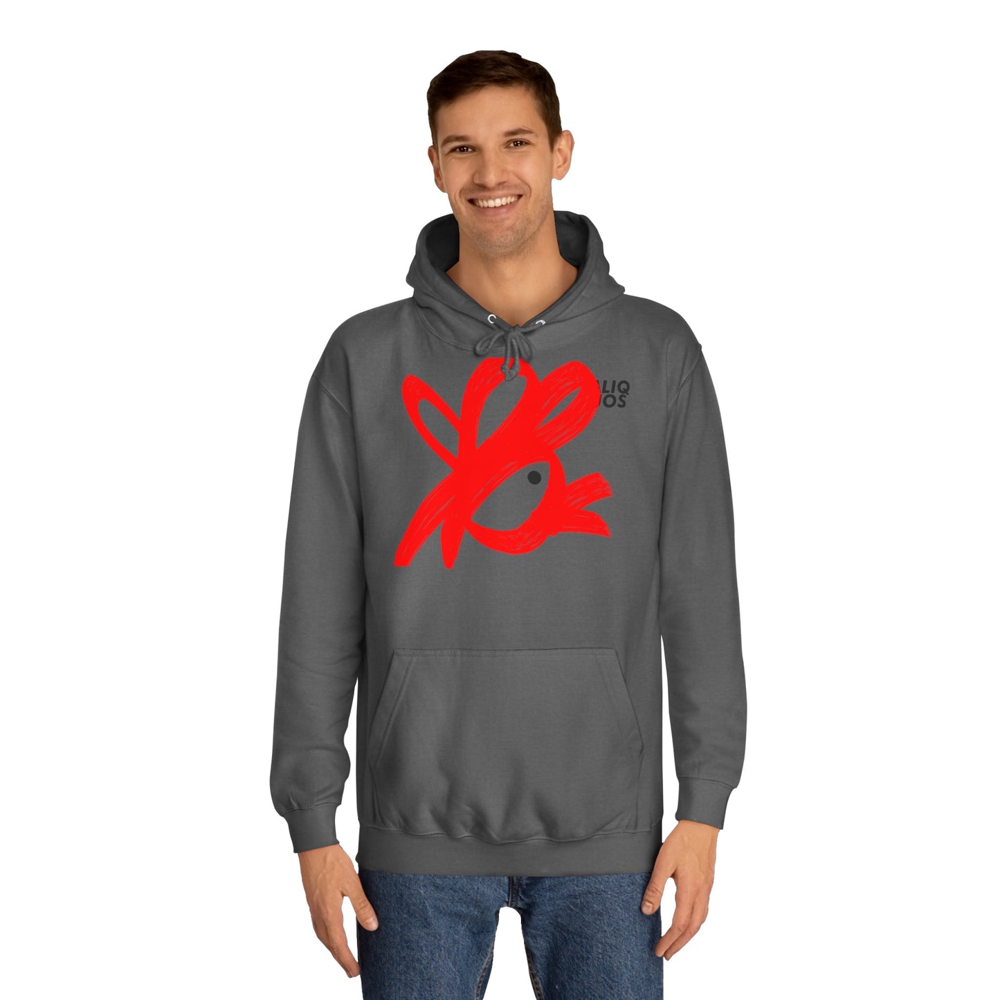Unisex College Hoodie Painted Chicken - ALIQUOS