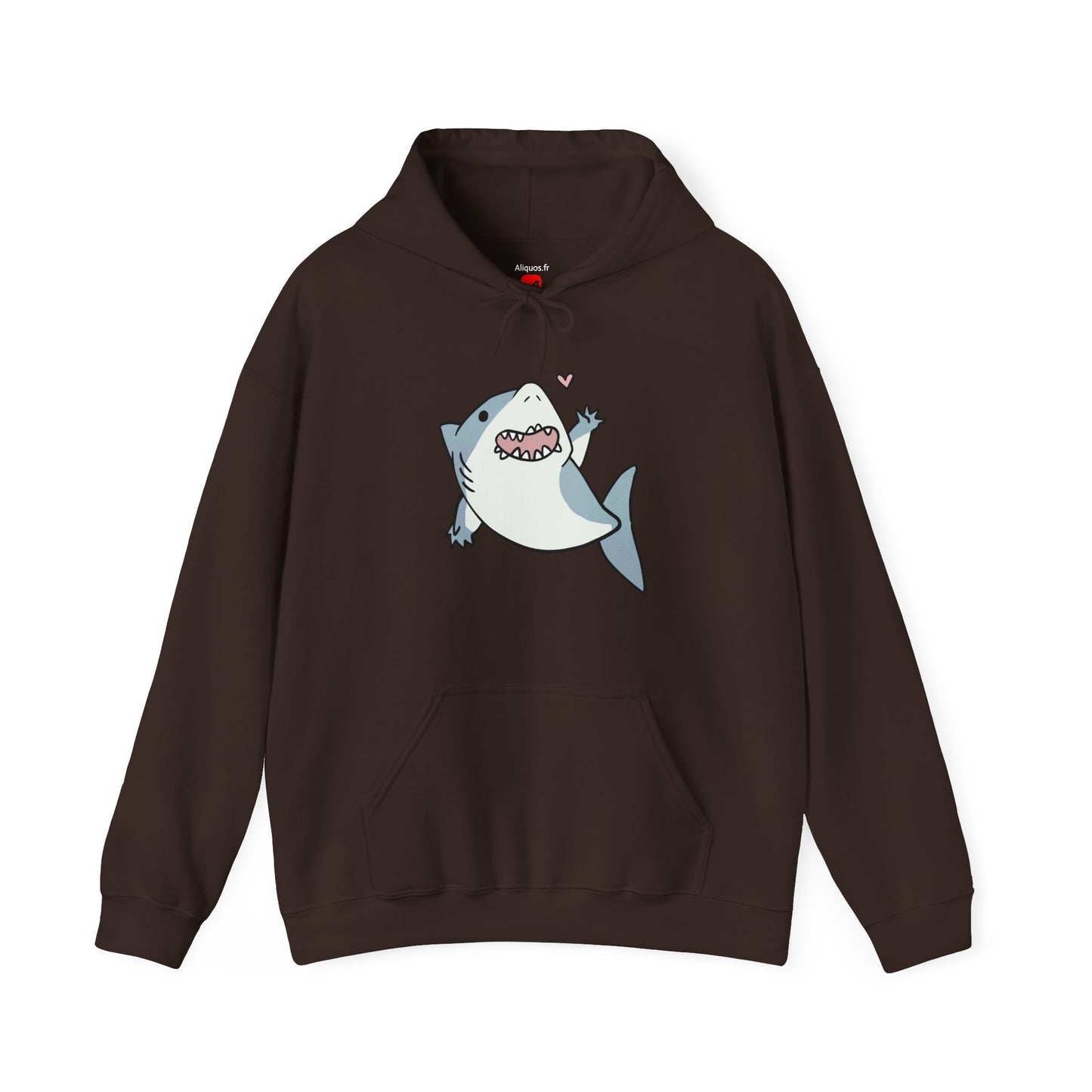 Unisex Hooded Sweatshirt - Cute Shark Wave - Aliquos