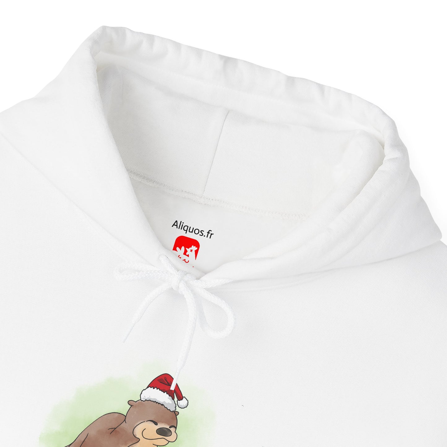 Sweat à capuche unisexe - Loutre de Noël 9