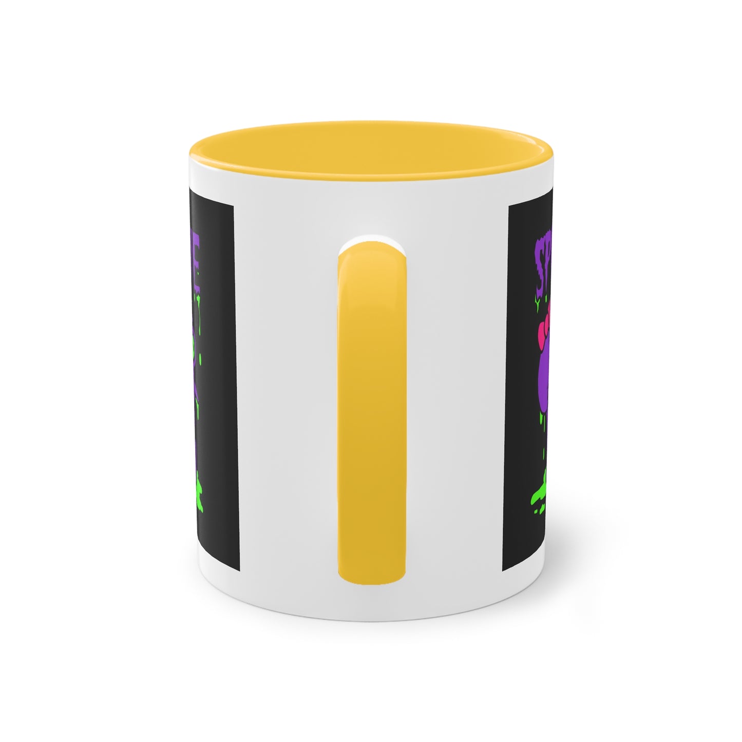 Two Tone Mug - Three-Eyed Skull 'Spookie' Design - ALIQUOS