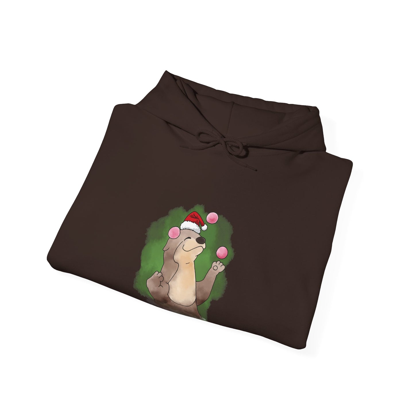 Sweat à capuche unisexe - Loutre de Noël 10