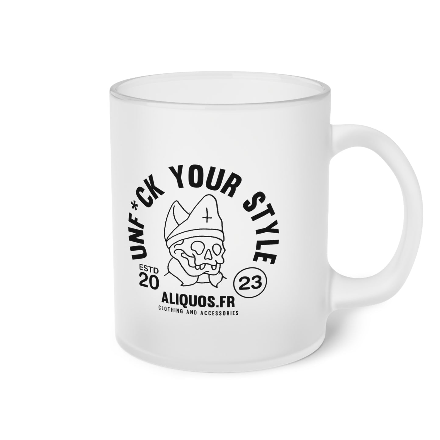 Evil Bishop Frosted Glass Mug - ALIQUOS