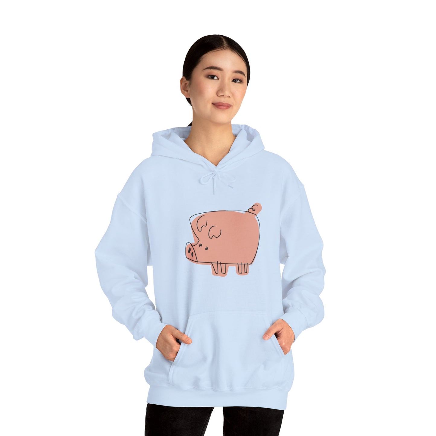 Blocky Piggy Unisex Hooded Sweatshirt - ALIQUOS