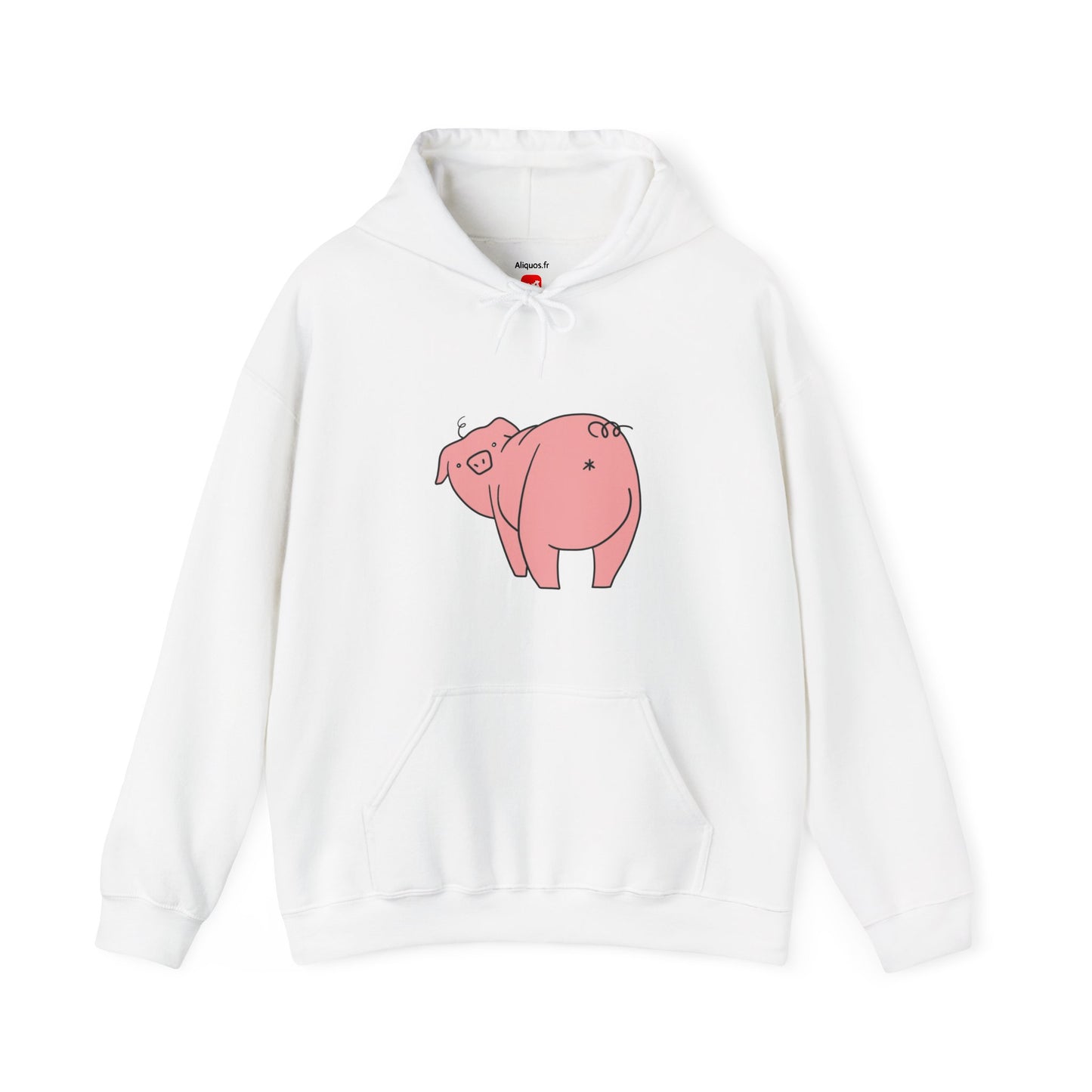 Piggy Rear Unisex Hooded Sweatshirt - ALIQUOS