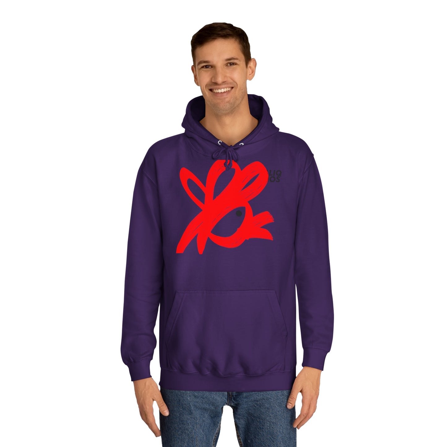 Unisex College Hoodie Painted Chicken - ALIQUOS