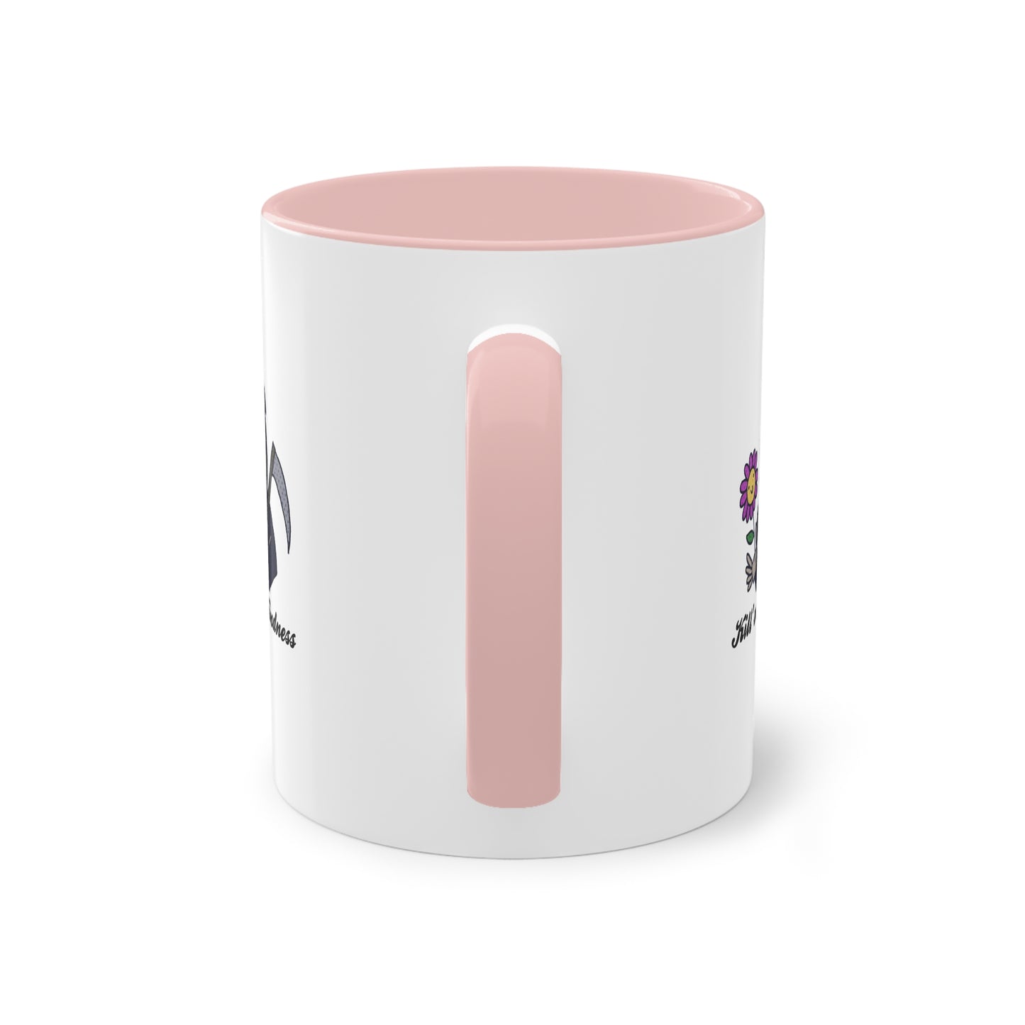 Two Tone Mug - Kill 'Em With Kindness Design - ALIQUOS