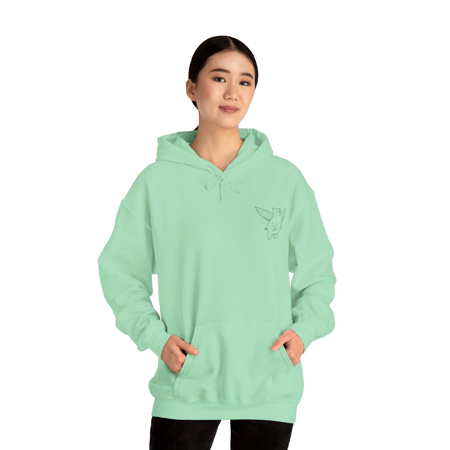 Sweat à capuche unisexe Flying Piggy