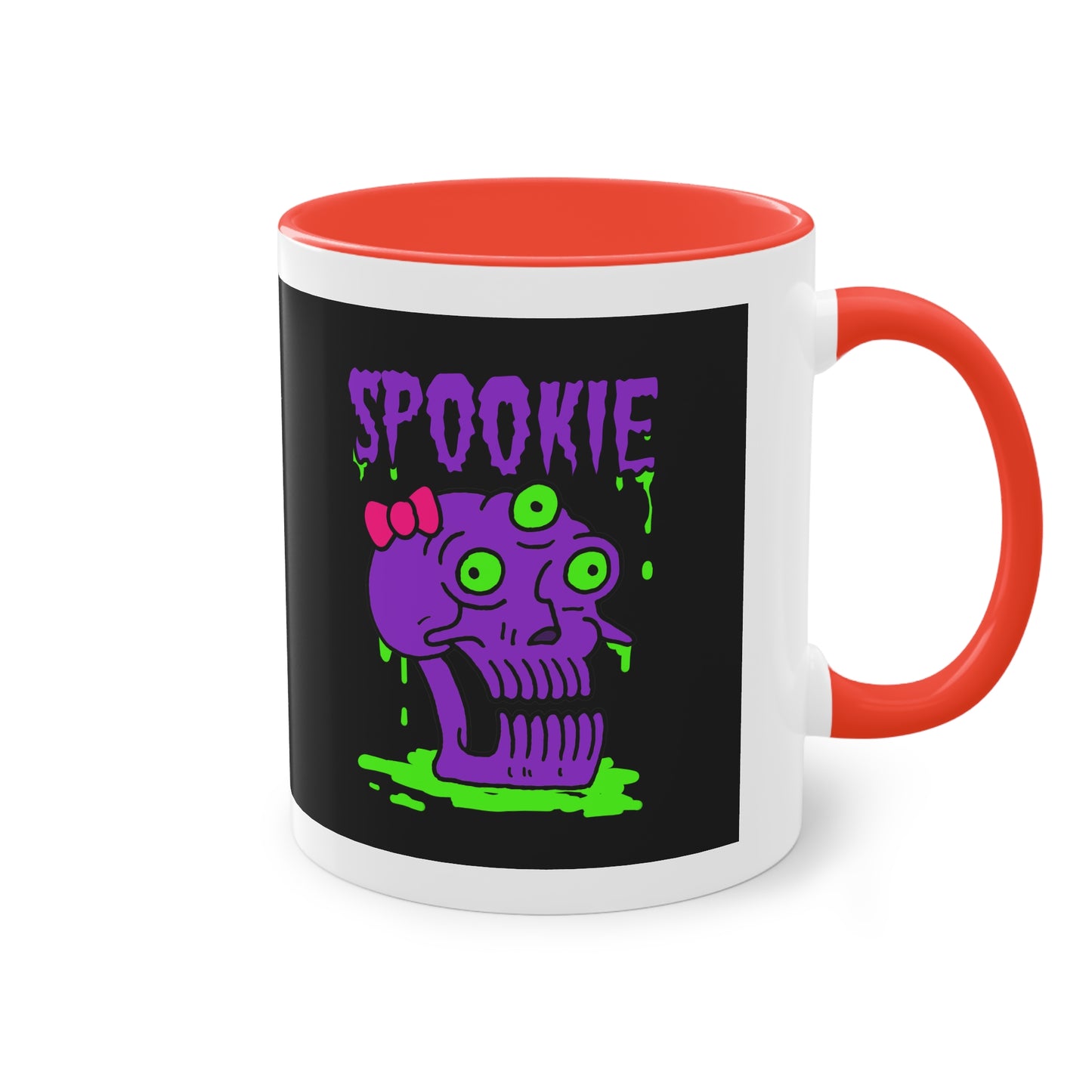 Two Tone Mug - Three-Eyed Skull 'Spookie' Design - ALIQUOS