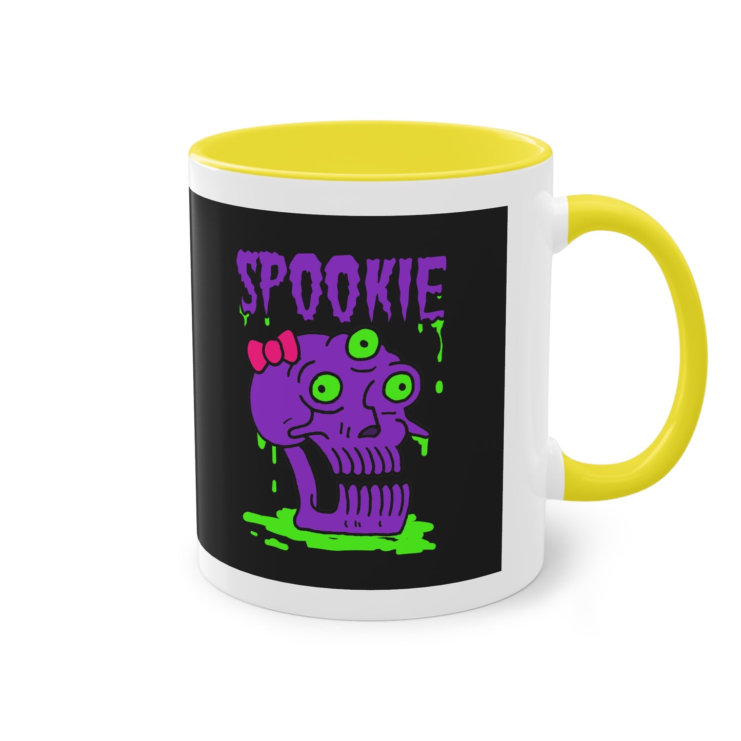 Two Tone Mug - Three-Eyed Skull 'Spookie' Design - ALIQUOS
