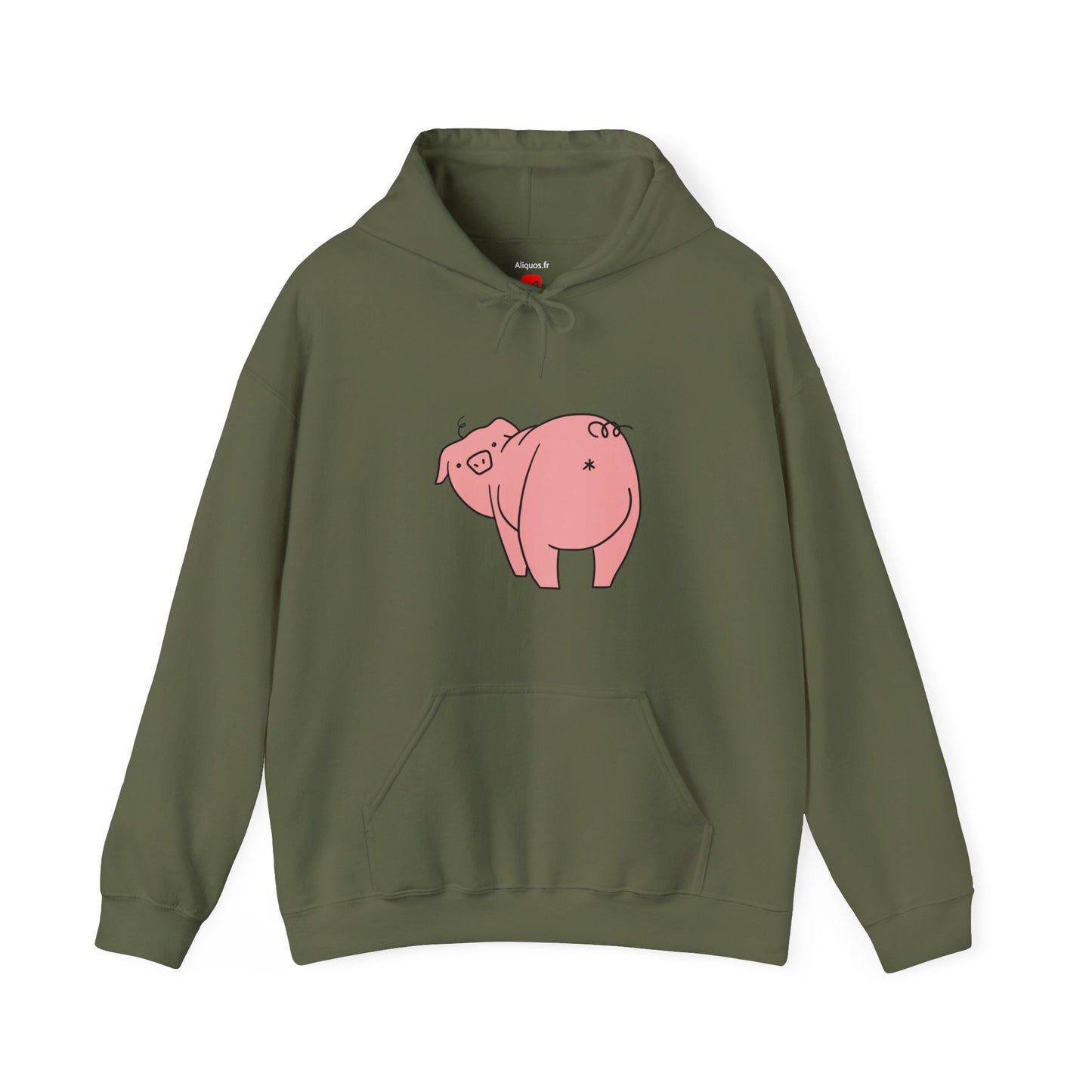 Piggy Rear Unisex Hooded Sweatshirt - ALIQUOS