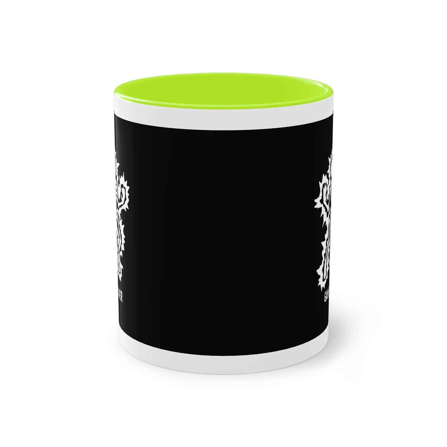 Two Tone Mug - Halloween Skeleton 'Game Over' Design - ALIQUOS
