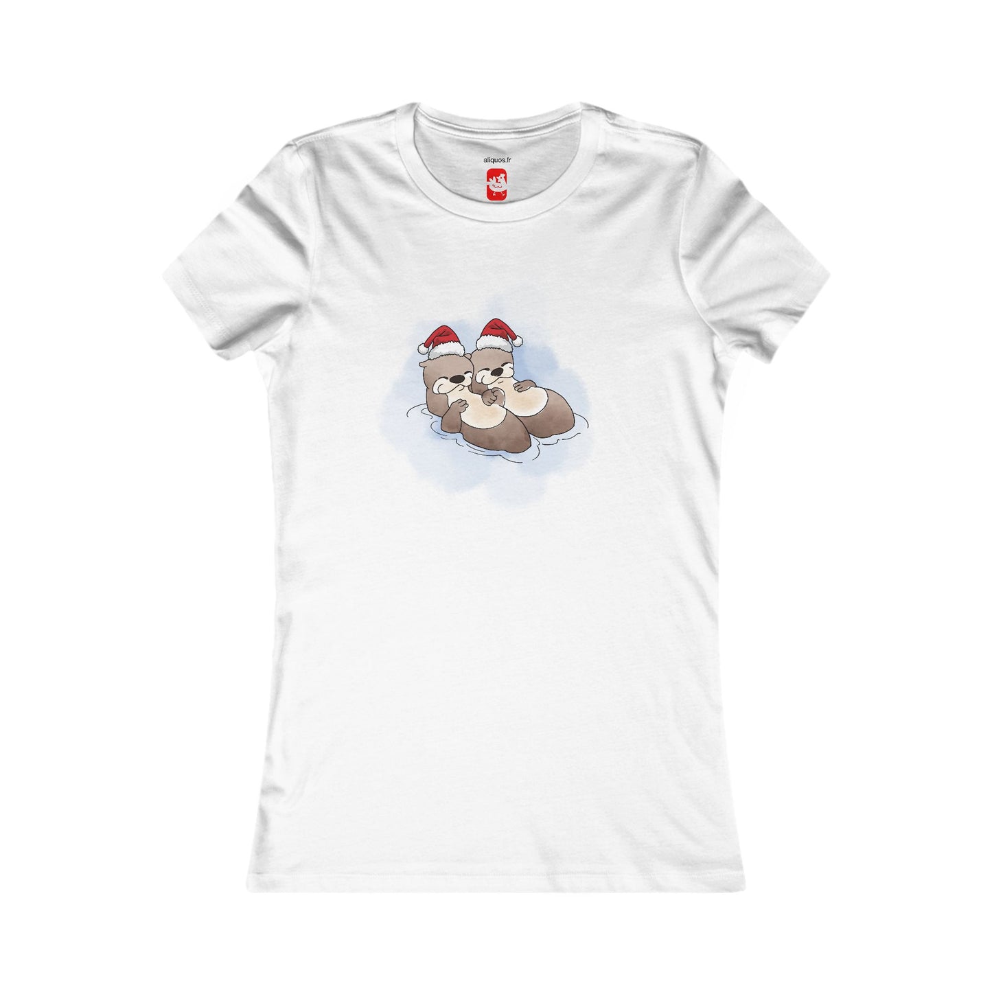 T-shirt ajusté pour femme - Loutre de Noël 8
