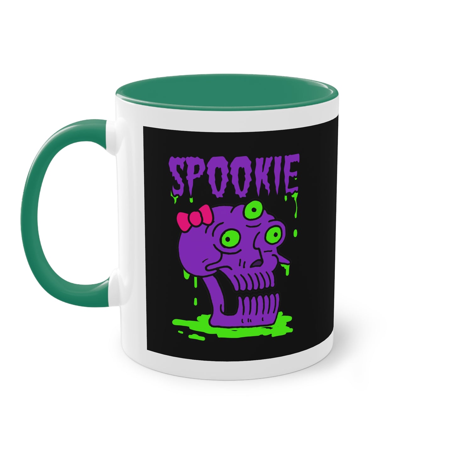 Two Tone Mug - Three-Eyed Skull 'Spookie' Design - ALIQUOS
