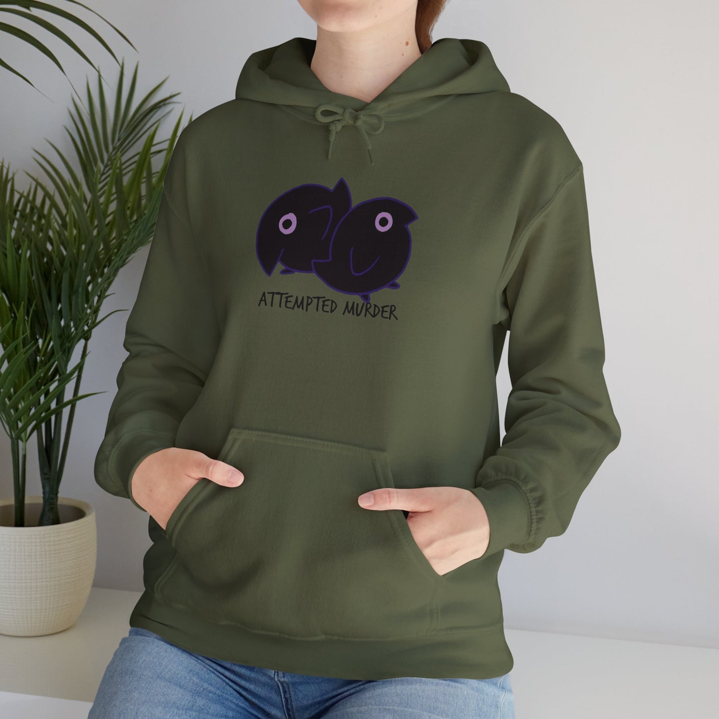 Unisex Hooded Sweatshirt - Attempted Murder Design - ALIQUOS