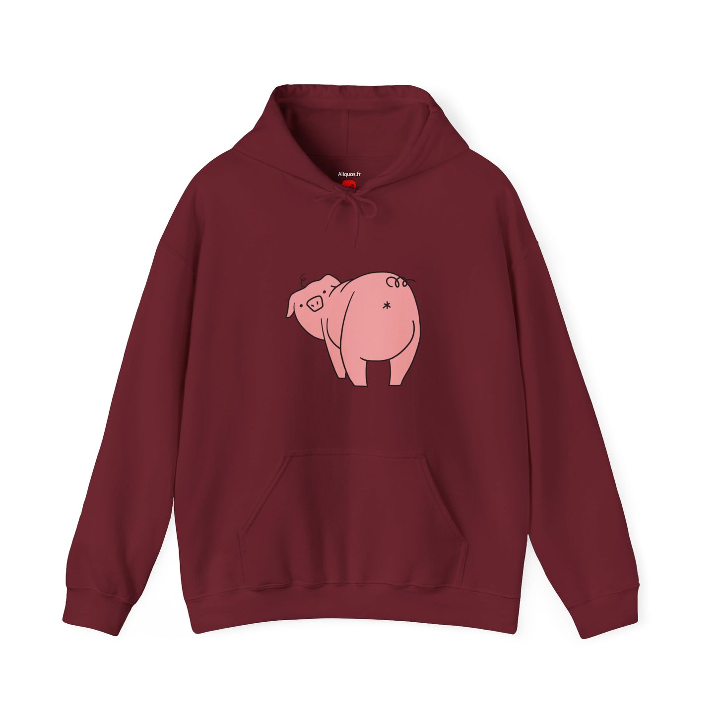 Piggy Rear Unisex Hooded Sweatshirt - ALIQUOS