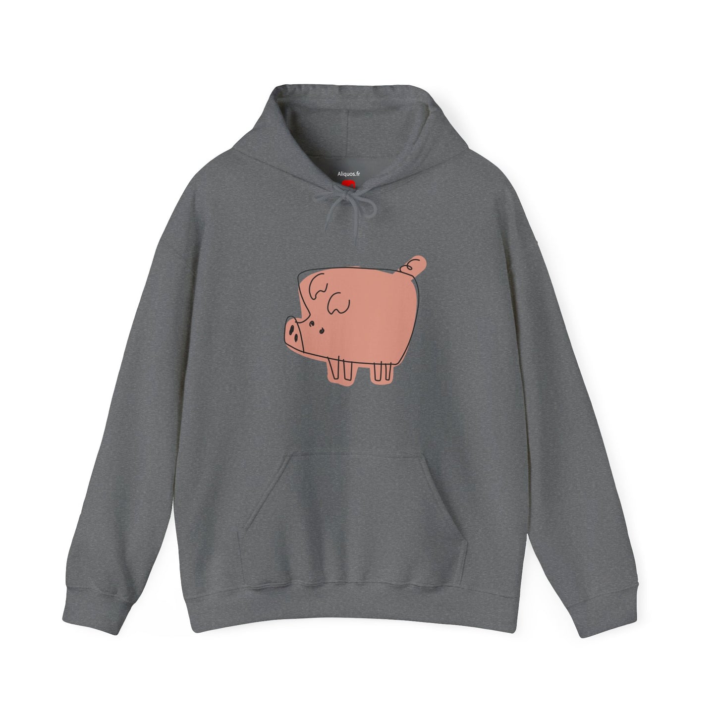 Blocky Piggy Unisex Hooded Sweatshirt - ALIQUOS