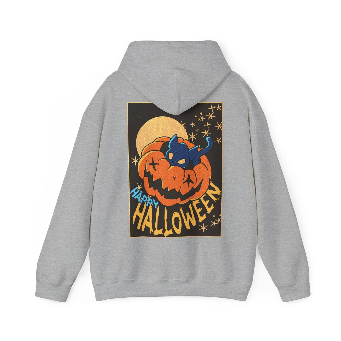 Sweat à capuche unisexe - Motif « Kitty Pumpkin »