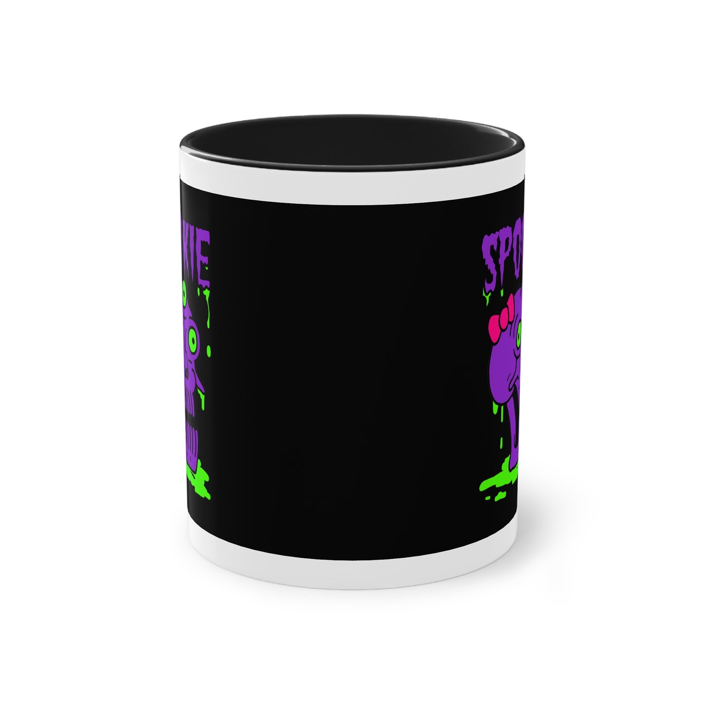 Two Tone Mug - Three-Eyed Skull 'Spookie' Design - ALIQUOS