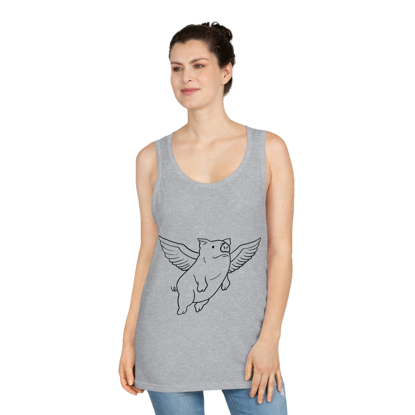 Flying Piggy Unisex Softstyle Tank Top - ALIQUOS