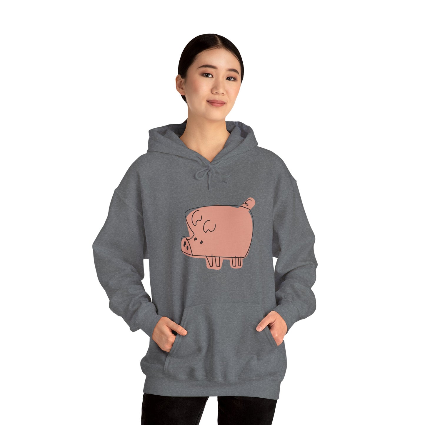 Blocky Piggy Unisex Hooded Sweatshirt - ALIQUOS