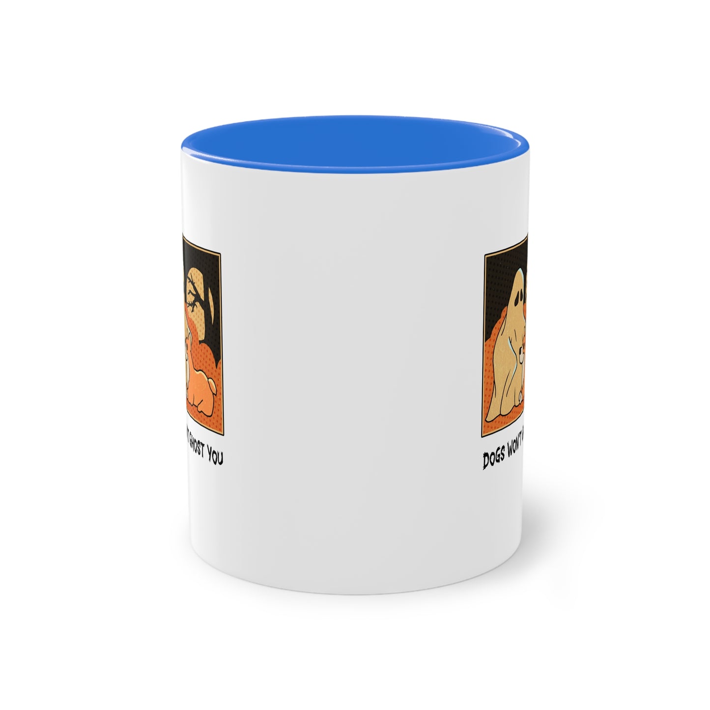Two Tone Mug - 'Dogs Won't Ghost You' - ALIQUOS