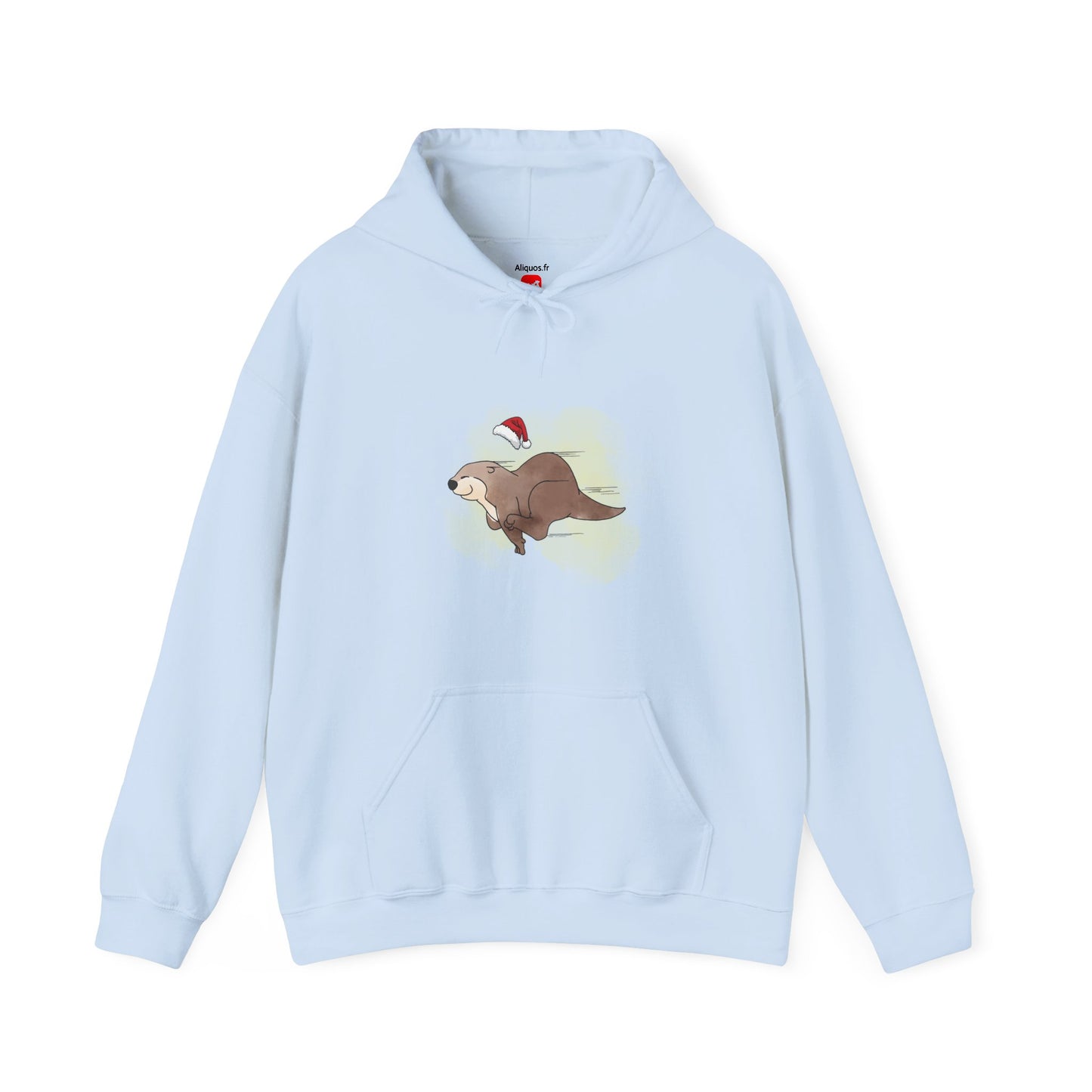 Sweat à capuche unisexe - Loutre de Noël 17