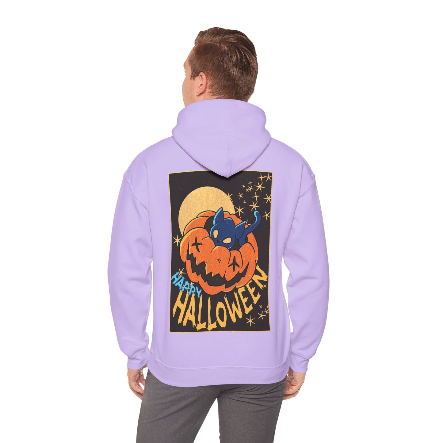 Sweat à capuche unisexe - Motif « Kitty Pumpkin »