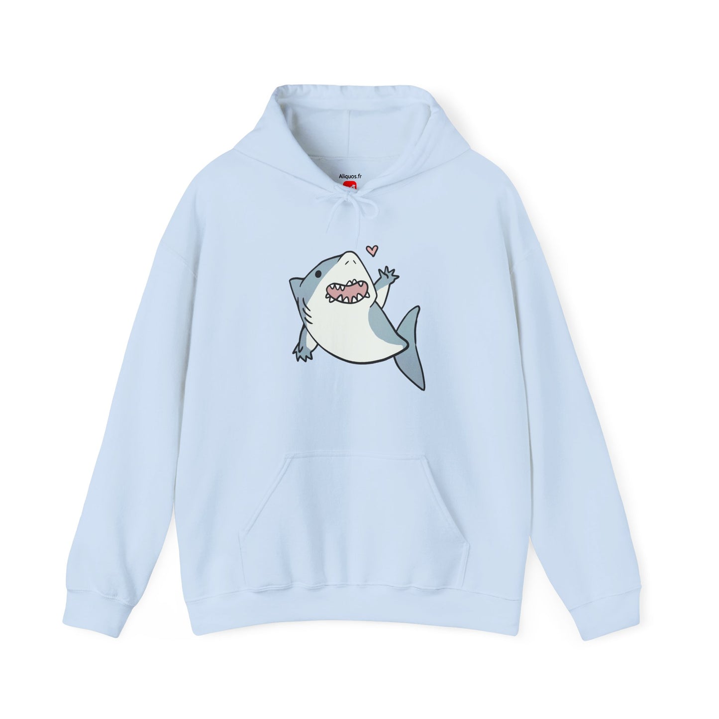 Unisex Hooded Sweatshirt - Cute Shark Wave - Aliquos