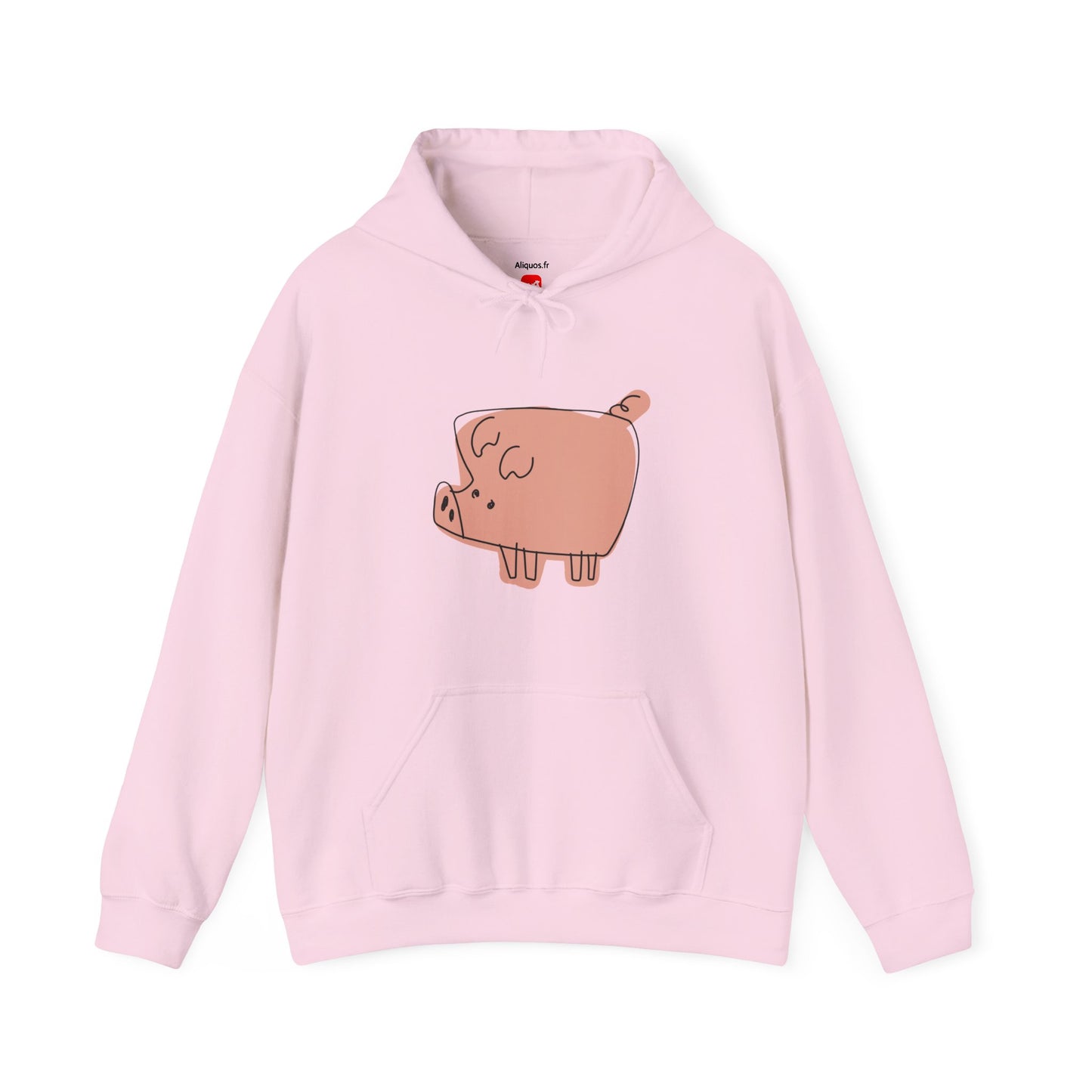 Blocky Piggy Unisex Hooded Sweatshirt - ALIQUOS