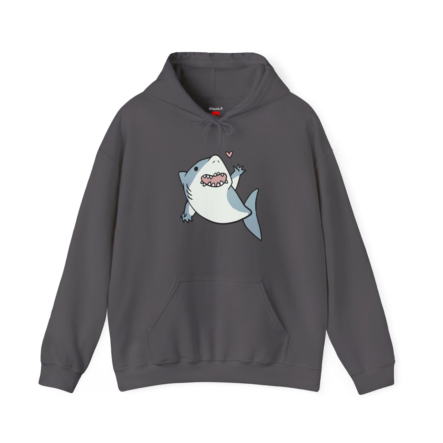 Unisex Hooded Sweatshirt - Cute Shark Wave - Aliquos