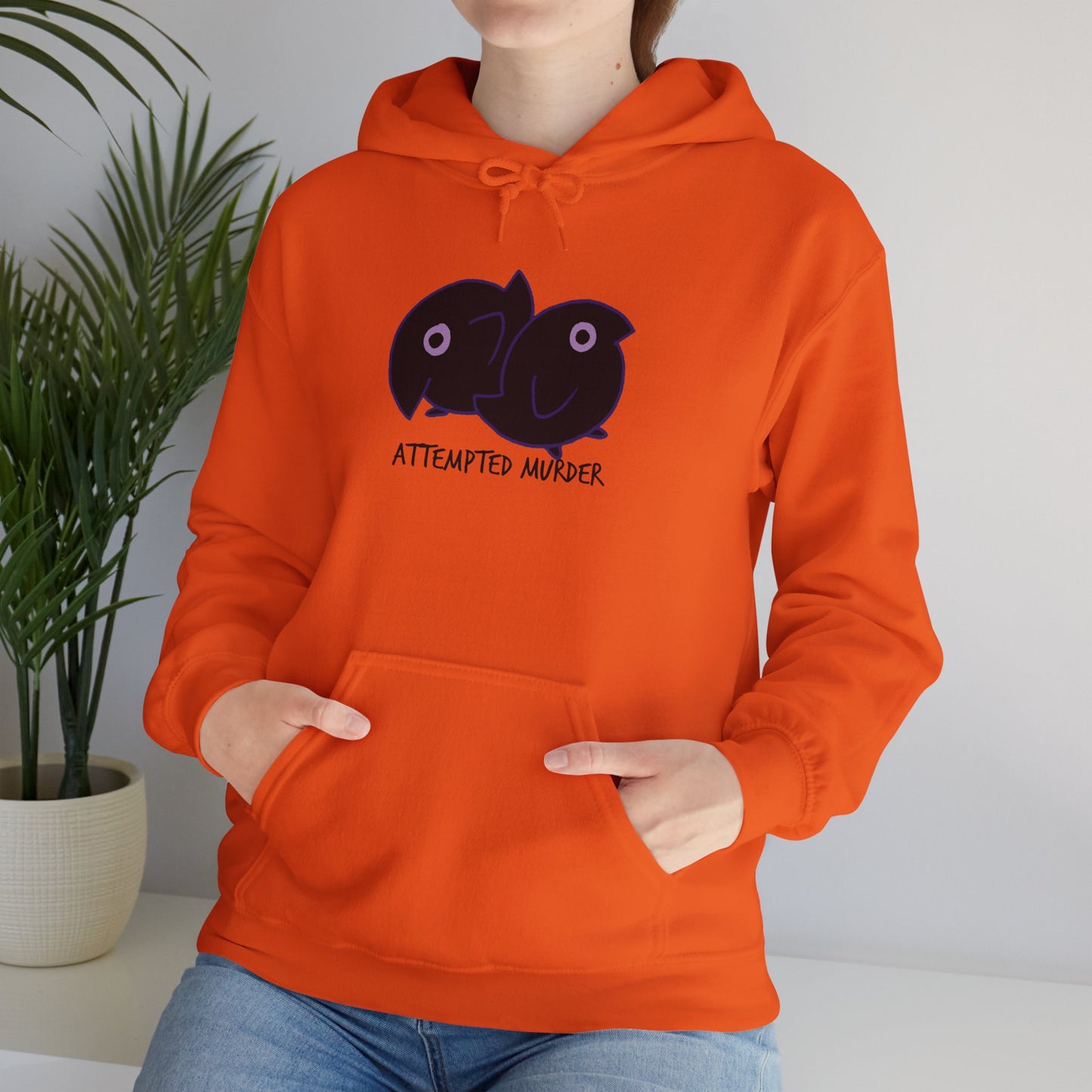 Unisex Hooded Sweatshirt - Attempted Murder Design - ALIQUOS