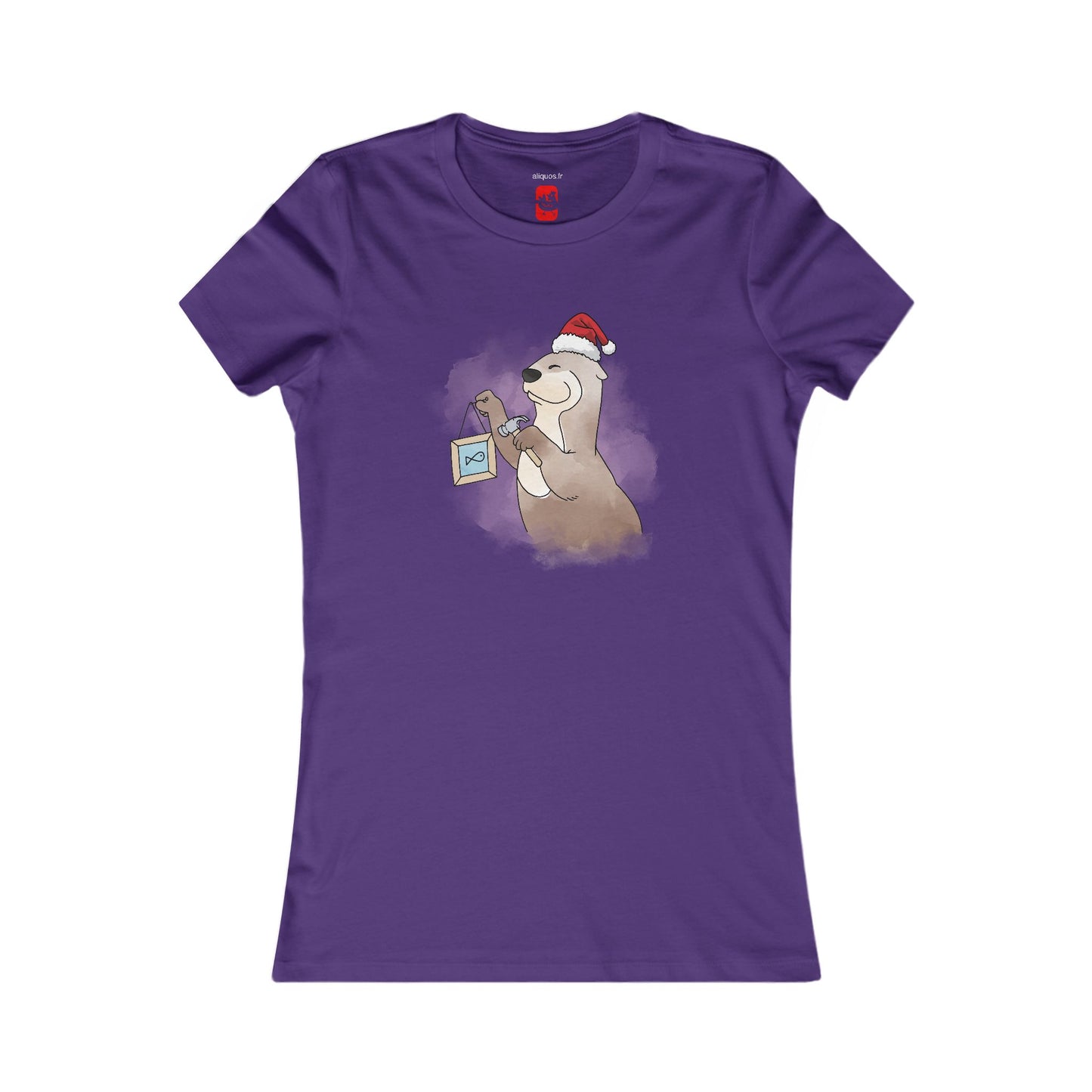 Damen Fitted T-Shirt - Weihnachtsotter 14