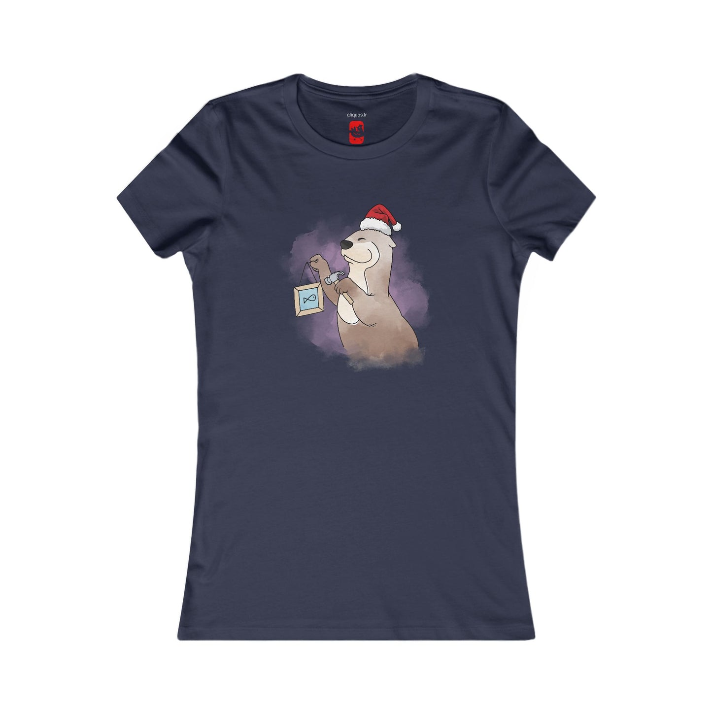 Damen Fitted T-Shirt - Weihnachtsotter 14