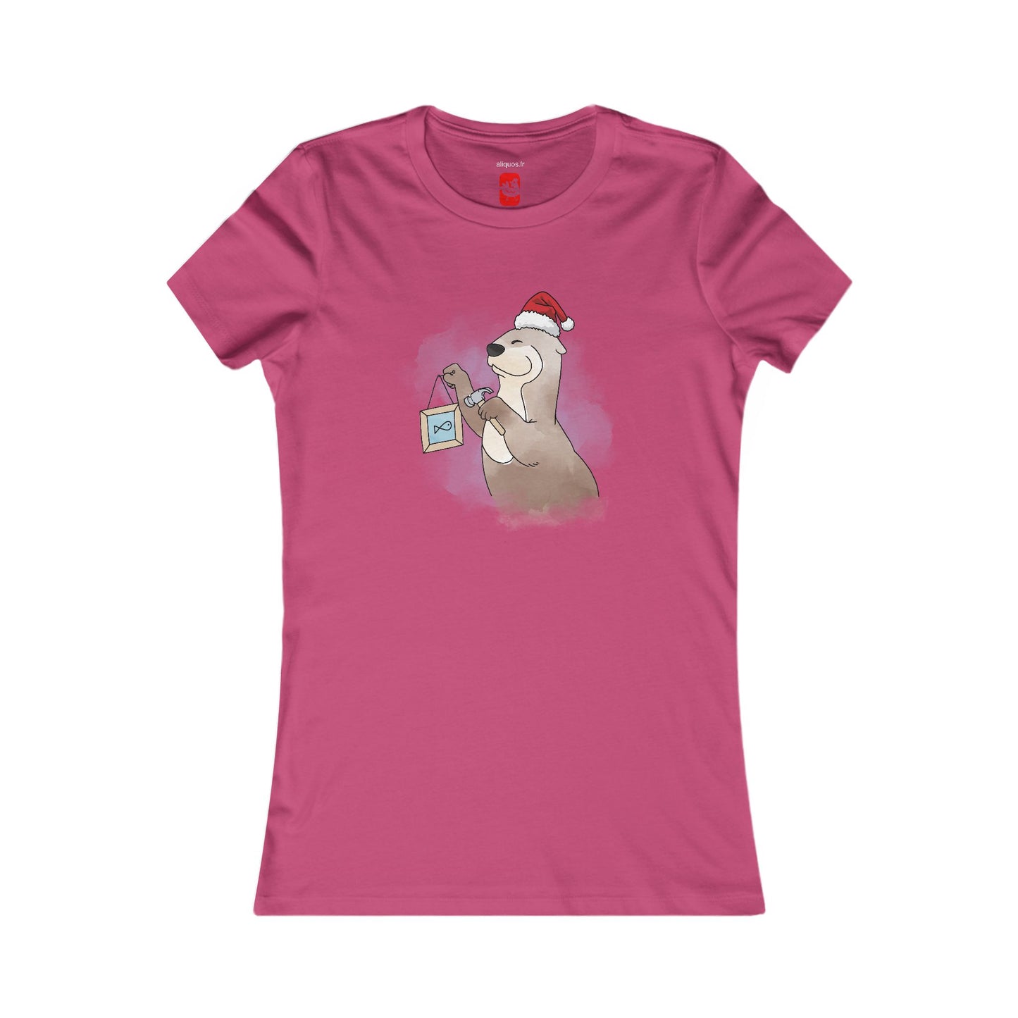 Damen Fitted T-Shirt - Weihnachtsotter 14