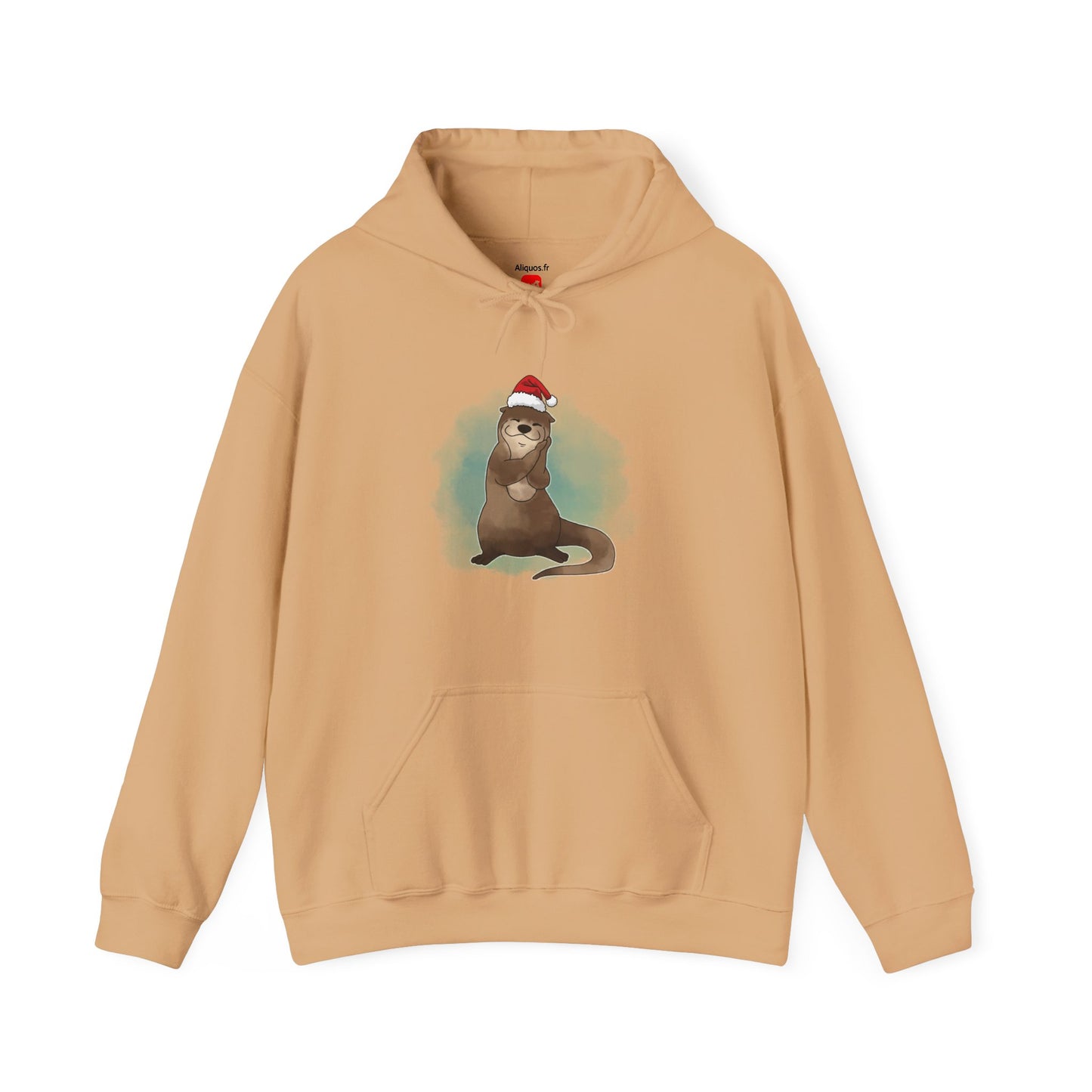 Sweat à capuche unisexe - Loutre de Noël 13