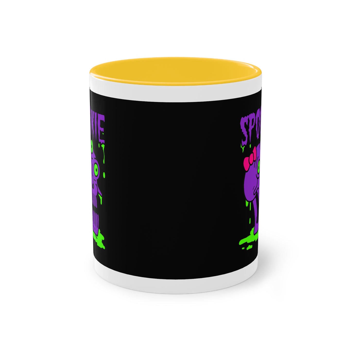 Two Tone Mug - Three-Eyed Skull 'Spookie' Design - ALIQUOS