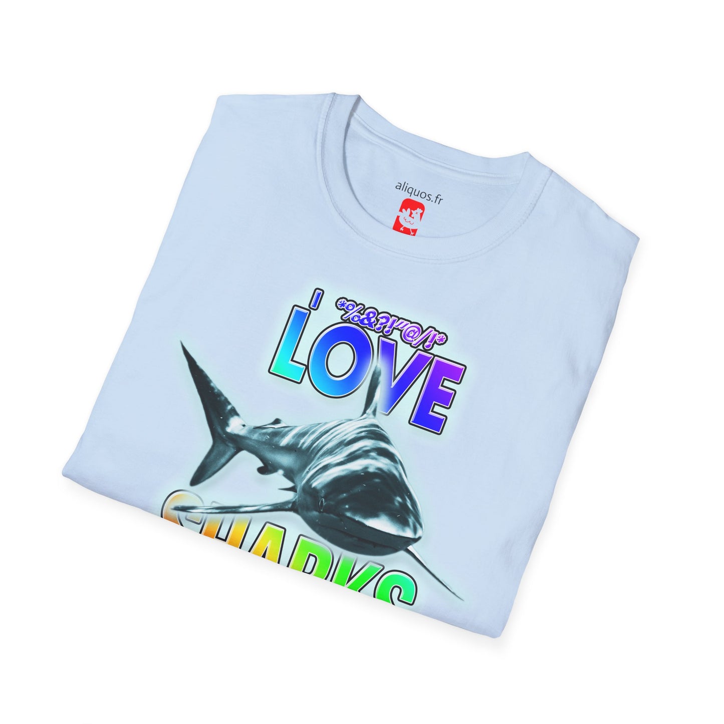 T-shirt unisexe - J'adore les requins - Aliquos