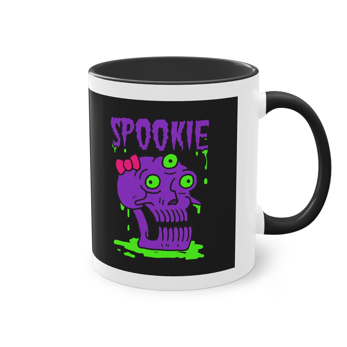 Two Tone Mug - Three-Eyed Skull 'Spookie' Design - ALIQUOS