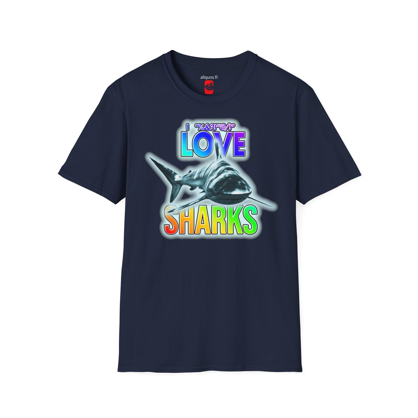 T-shirt unisexe - J'adore les requins - Aliquos