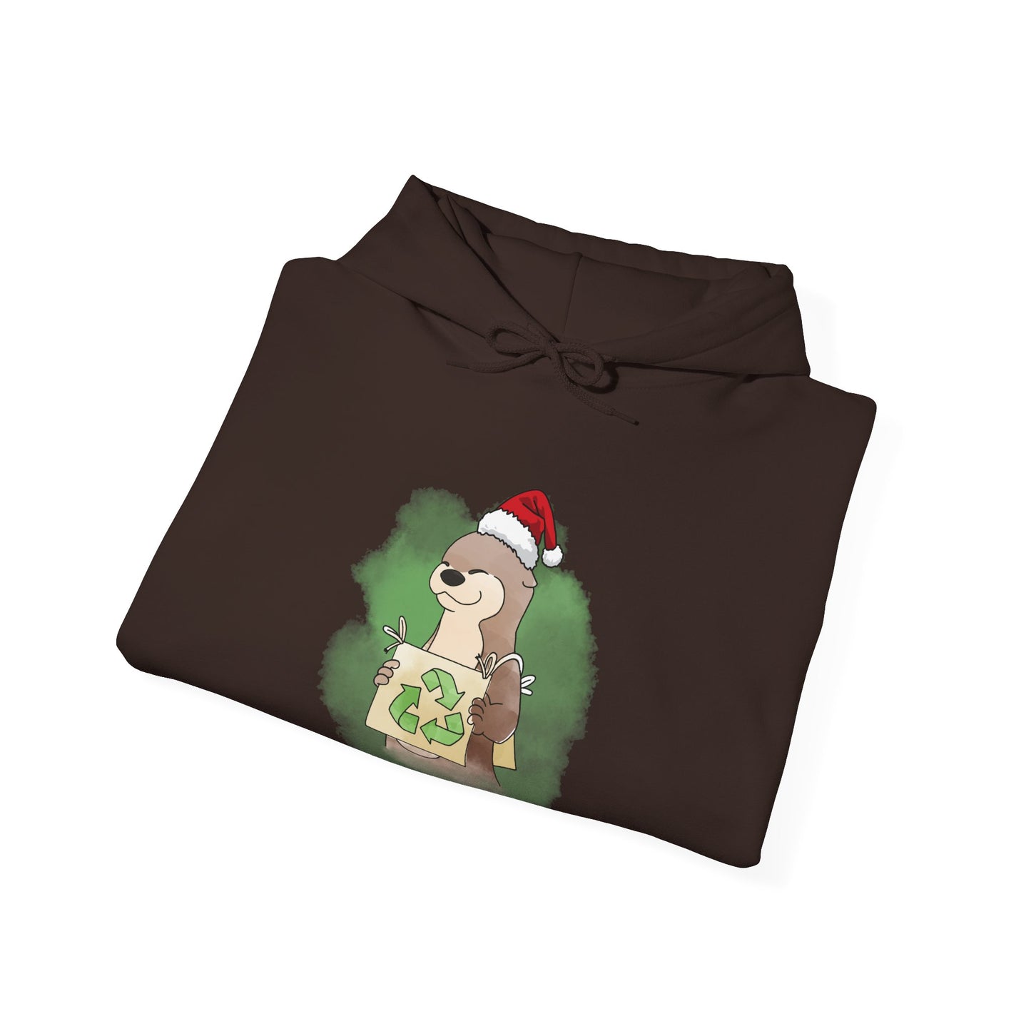 Sweat à capuche unisexe - Loutre de Noël 5