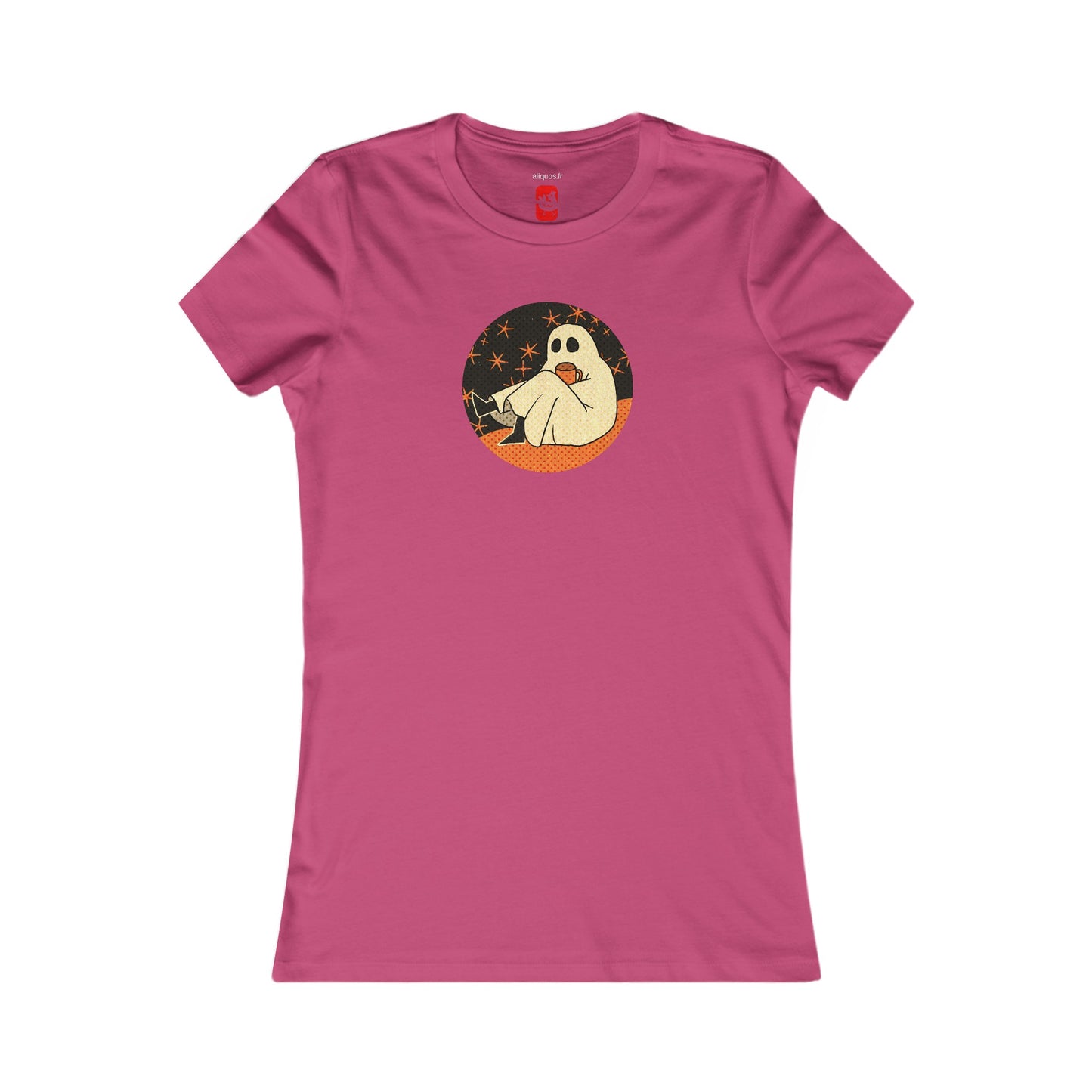 Tailliertes T-Shirt für Damen – Design „Moonlit Coffee“