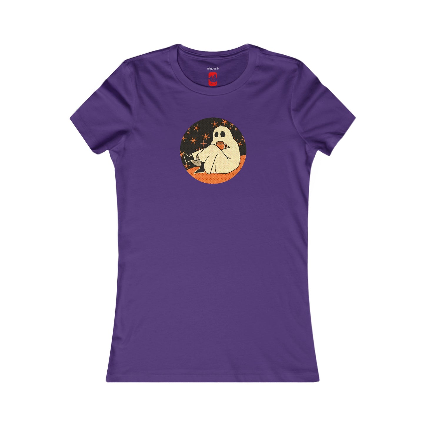 Tailliertes T-Shirt für Damen – Design „Moonlit Coffee“